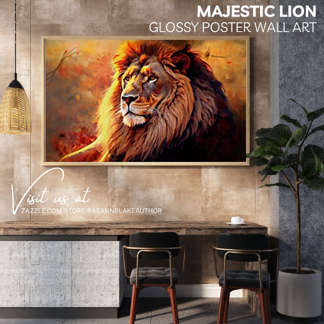 Majestic Lion Glossy Poster Wine Art (Von Creator hochgeladen)