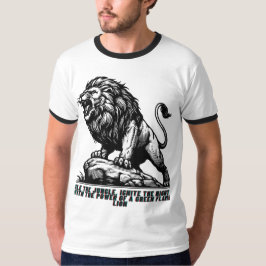 Majestic Lion Graphic Ringer-T - Shirt
