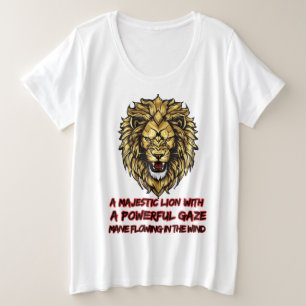 Majestic Lion Große Größe T-Shirt