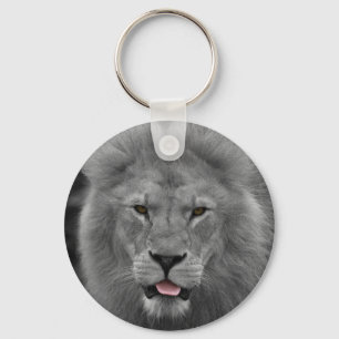 Majestic Lion hält seine Zunge heraus Schlüsselanhänger