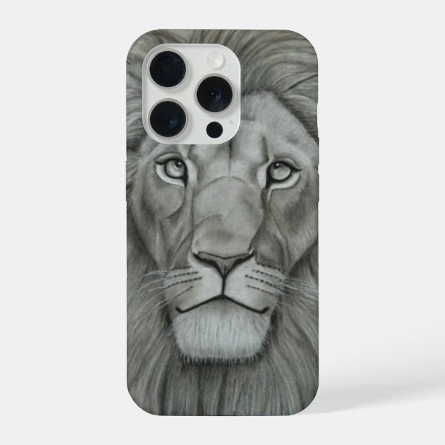 Majestic Lion iPhone 15 Pro Hülle (Rückseite)