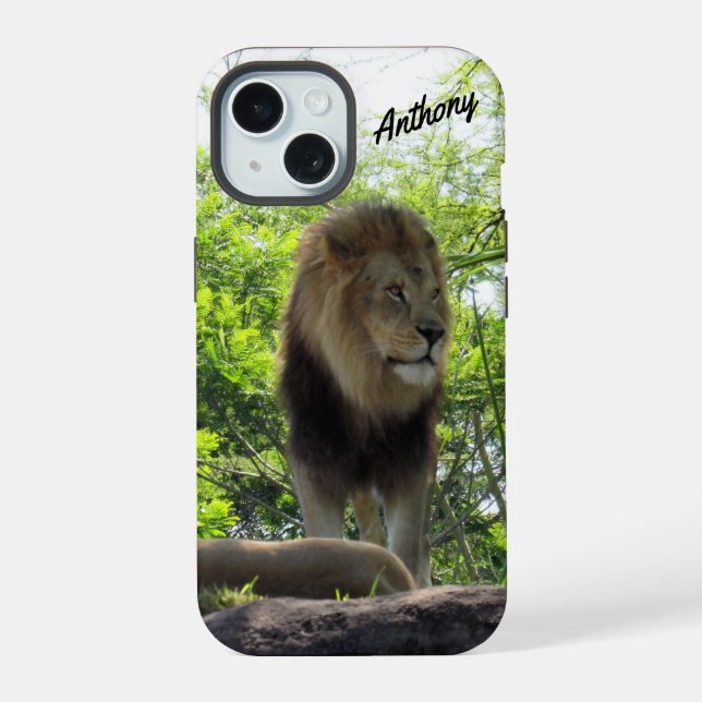 Majestic Lion IPhone Case 15 Hülle (Rückseite)