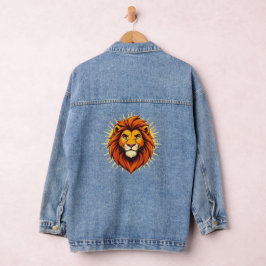 Majestic Lion – King of Power and Authority Jeansjacke