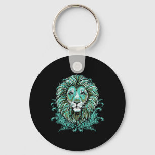 Majestic Lion Mane Detailkunst - Löwen sind die Kö Schlüsselanhänger