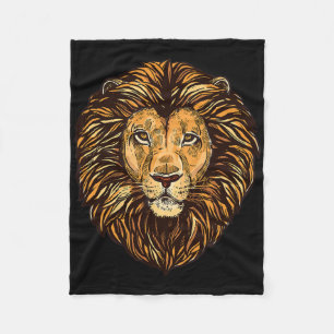 Majestic Lion Mane Detaillierte Kunst - Niedliche Fleecedecke