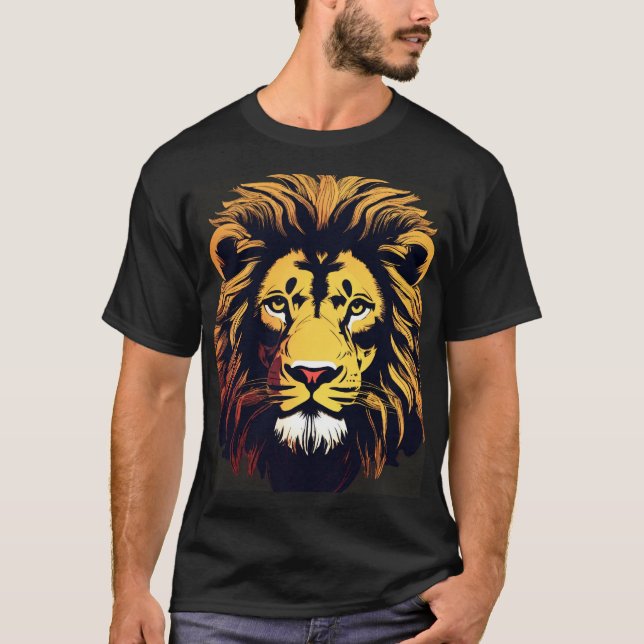 Majestic Lion Silhouette.design T-Shirt (Vorderseite)