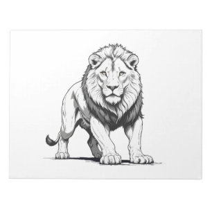 Majestic Lion Silhouette in Bold Vector Art Notizblock