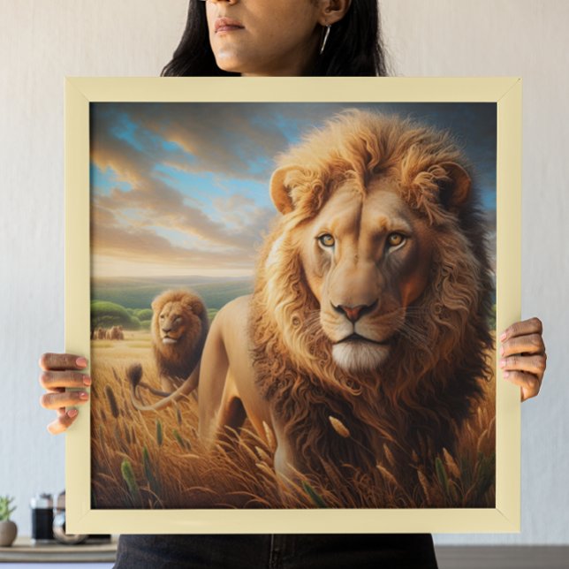 Majestic Lions Roaming kostenlos Poster (Von Creator hochgeladen)