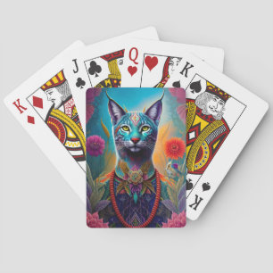 Majestic Lynx Beautiful Illustriert Spirit Animal Spielkarten
