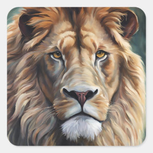 Majestic Mane Quadratischer Aufkleber