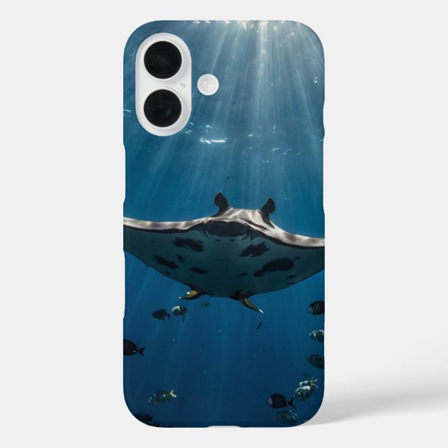 Majestic Manta iPhone 16 Hülle (Rückseite)