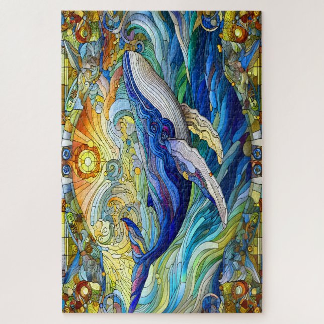 Majestic Marine Mosaik A Stainted Glass Whale (Vertikal)