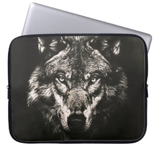 Majestic Monochrome Wild Wolf Laptopschutzhülle