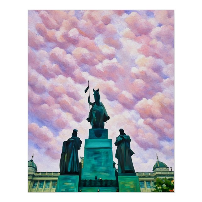 Majestic Monument gegen einen Cotton Candy Sky Poster (Vorderseite)