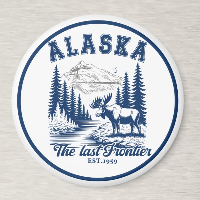 Majestic Moose in Alaska Landscape Magnet (Von Creator hochgeladen)