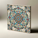 Majestic Mosaik: Intrikate geometrische Fliesenges Fliese<br><div class="desc">Diese exquisite Kachel besticht durch eine Symphonie geometrischer Muster, die traditionelle Kunst mit moderner Präzision verbindet. Jedes Segment des Designs ist ein Beleg für die Handwerkskunst und zeigt eine lebhafte Palette von Blues-, Rot- und Erdtönen, die mit zarten Blumenmotiven und Winkellinien verwoben sind. Ideal, um jedem Raum eine Touch der...</div>
