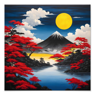 Majestic Mount Fuji at Sunset Fotodruck