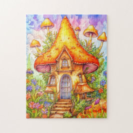 Majestic Mushroom House Illustration
