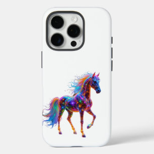 Majestic Neon Horse iPhone 16 Pro Hülle