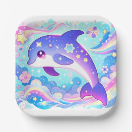 Majestic Niedlich Delphin Baby Dusche Pappteller