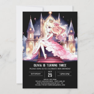 Majestic Niedlich Princess Birthday Einladung