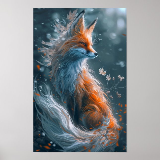 Majestic Nine-Tails-Fox-Poster Poster (Vorne)