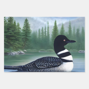 Majestic Northern Wilderness Loon Geschenkpapier Set