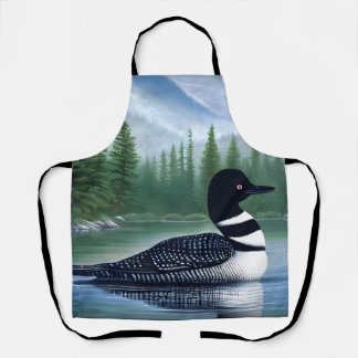 Majestic Northern Wilderness Loon Schürze