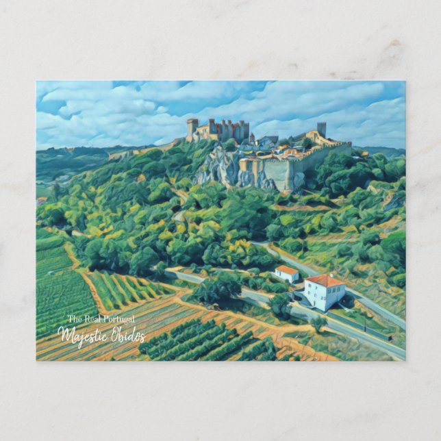 Majestic Obidos - die echte PORTUGAL Postkarte (Vorderseite)