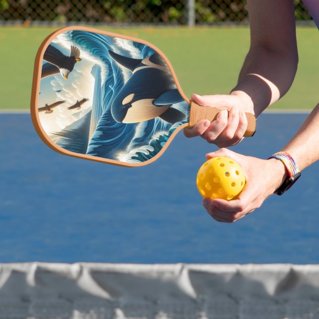 Majestic Orca: Ocean Symphony Pickleball Schläger (InSitu)