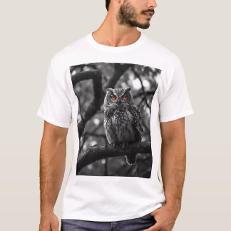 Majestic Owl Holzkohle Zeichnend - Die Natur T-Shirt