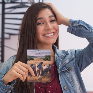 Majestic Pack von Aardwolf Stehend im Feld Postkarte