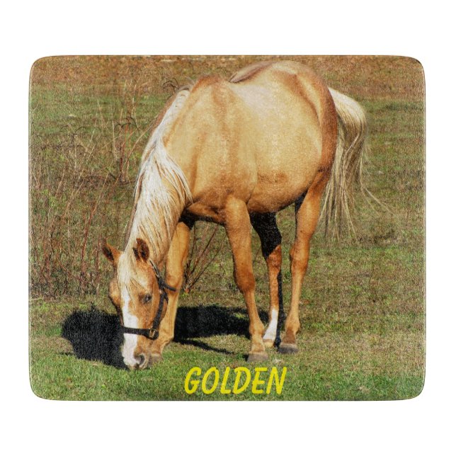 Majestic Palomino Horse - Fine Art Fotografy Schneidebrett (Vorderseite)
