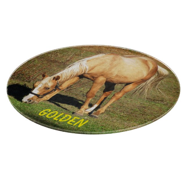 Majestic Palomino Horse - Fine Art Fotografy Schneidebrett (Ecke)
