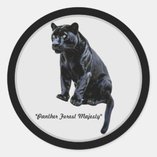 "Majestic Panther Artwork" Runder Aufkleber