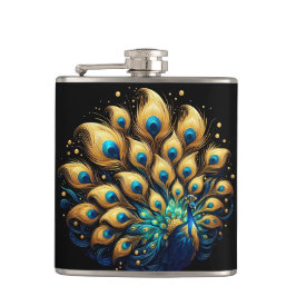 Majestic Peacocks Tanz Flachmann