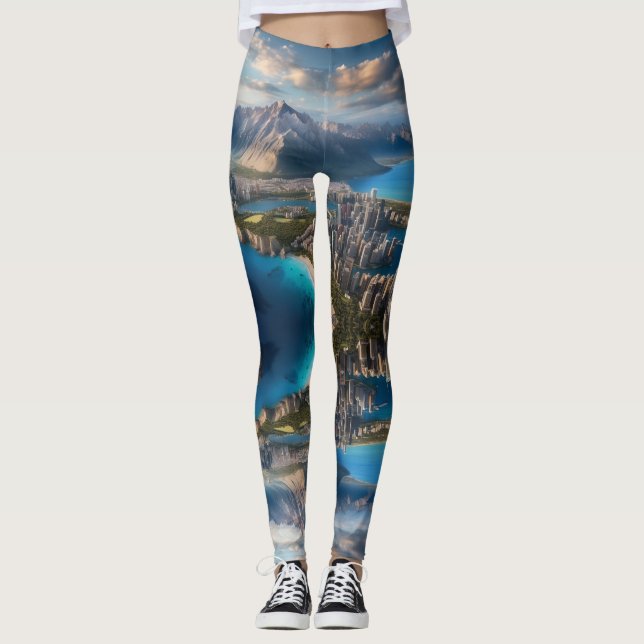 "Majestic Peaks Reflektion Leggings (Vorderseite)