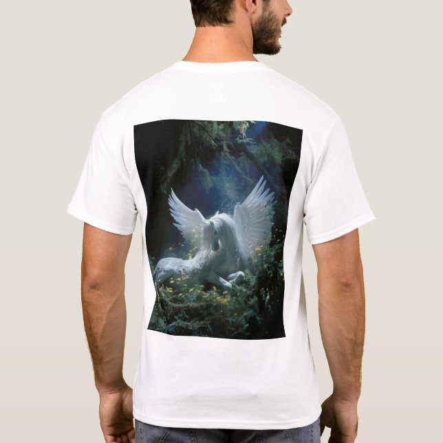 Majestic Pegasus im verzauberten T - Shirt des Wal (Rückseite)
