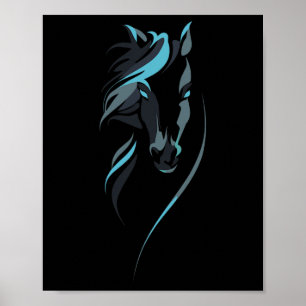 Majestic Pferd für Reitmädchen und ich Liebe Cowgi Poster