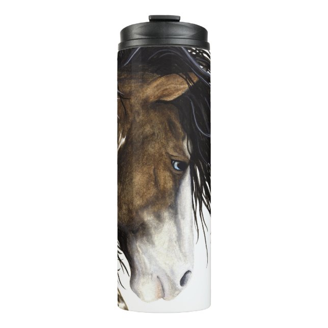 Majestic Pferde von Bihrle Thermosbecher (Vorderseite)