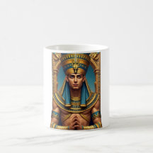 Majestic Pharaoh Portrait: Golden & Blue Ancient E