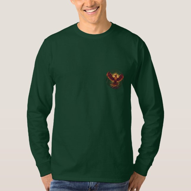 Majestic Phoenix Rising: Motivational Resilience  T-Shirt (Vorderseite)