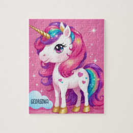 Majestic Pink Unicorn Personalisiert Kids