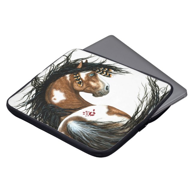 Majestic Pinto Paint Horse by BiHrle Laptop Schlau Laptopschutzhülle (Vorne Oben)