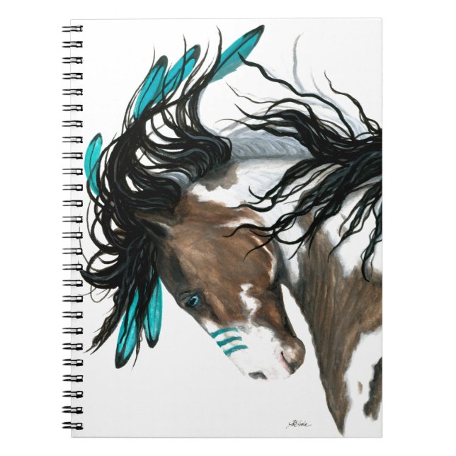 Majestic Pinto Pferd von Bihrle Notizblock (Vorderseite)