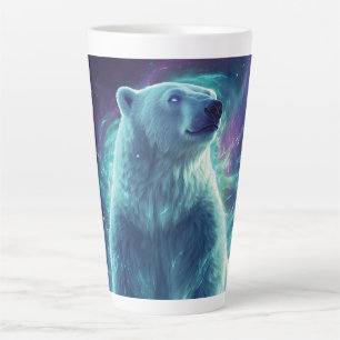 Majestic Polar Bear Design mit Northern Lights Milchtasse