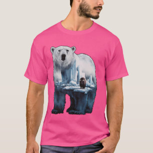 Majestic Polar Bear Musk Ox Arctic Landschaftlich T-Shirt