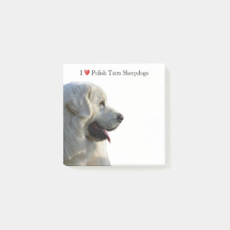 Majestic polnische Tatra Sheepdog Sticknotes Post-it Klebezettel