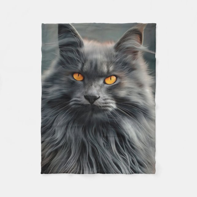 Majestic Portrait Design für lange Haare Fleecedecke (Vorderseite)