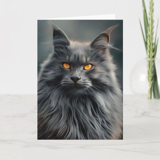 Majestic Portrait Design für lange Haare Karte (Vorderseite)